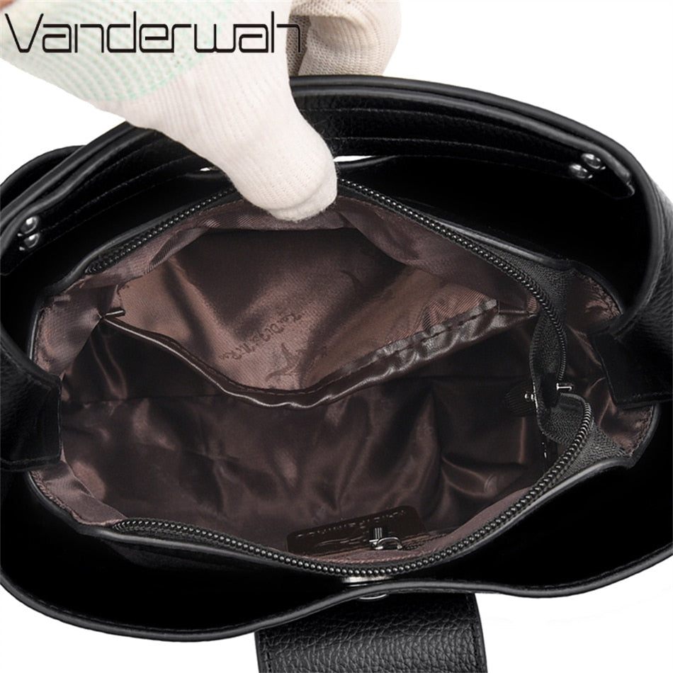 Soft leathers shoulder bag