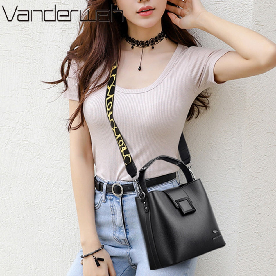Soft leathers shoulder bag