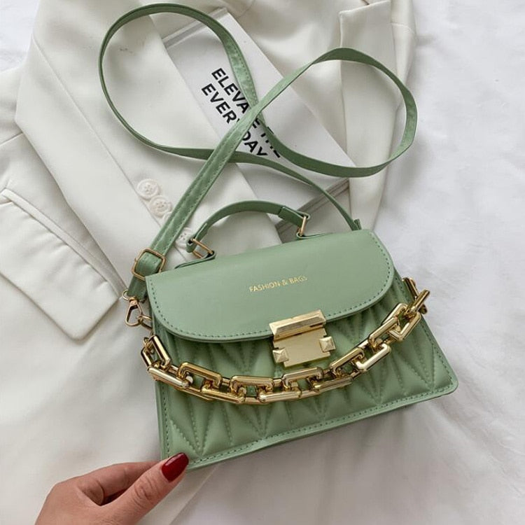 #added collection Leather Flap Crossbody Handbag