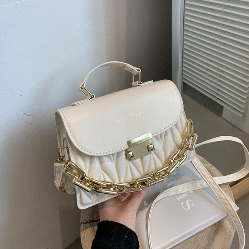 #added collection Leather Flap Crossbody Handbag