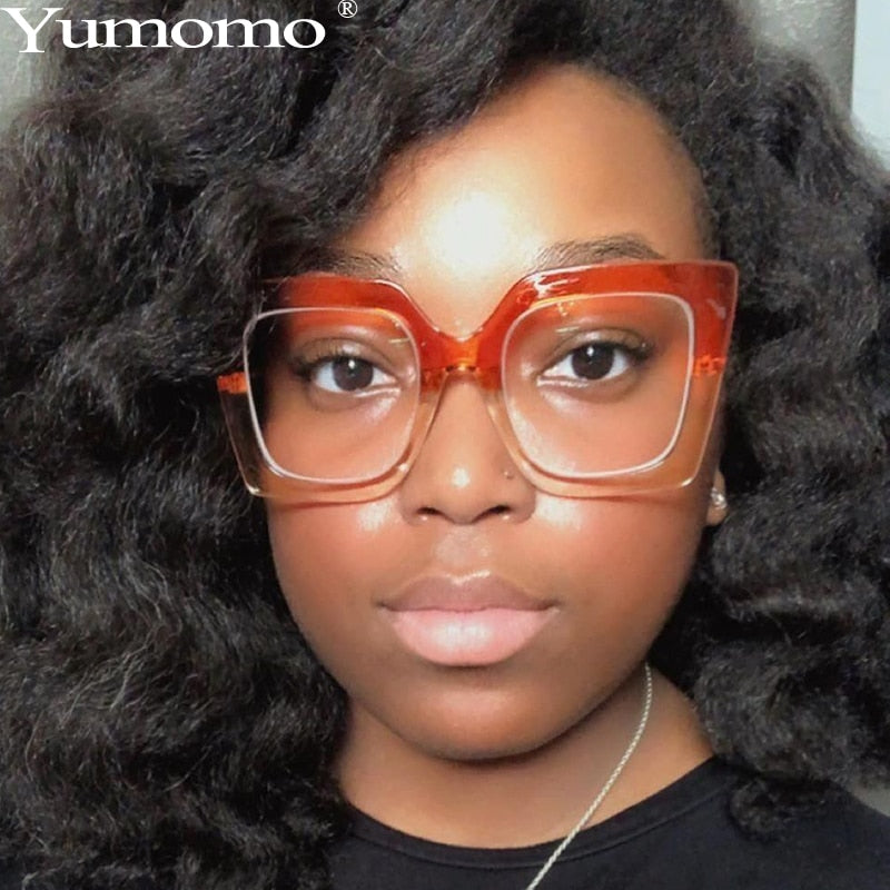 Vintage Transparent Square Eyewear