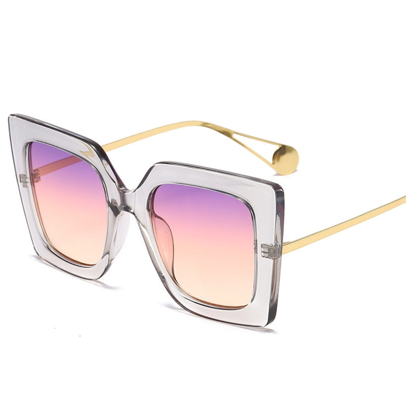 Vintage Transparent Square Eyewear