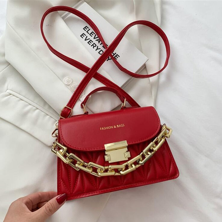 #added collection Leather Flap Crossbody Handbag