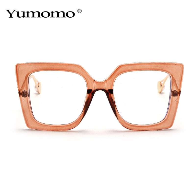 Vintage Transparent Square Eyewear