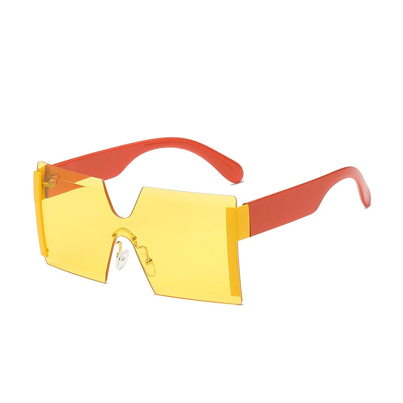 #added collection Fashion Oversized Square Rimless Eyewear