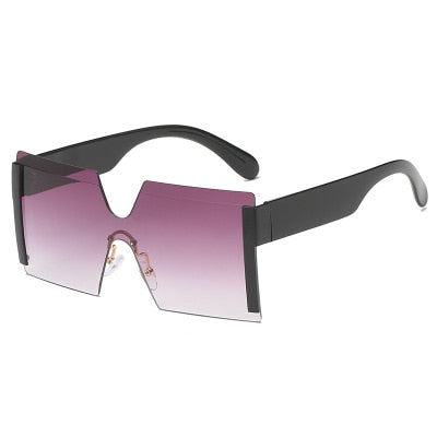 #added collection Fashion Oversized Square Rimless Eyewear