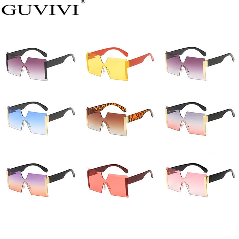 #added collection Fashion Oversized Square Rimless Eyewear