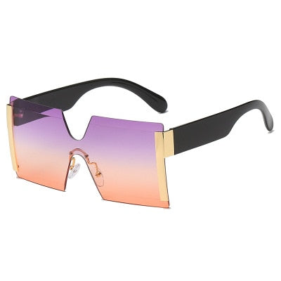 #added collection Fashion Oversized Square Rimless Eyewear
