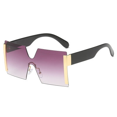 #added collection Fashion Oversized Square Rimless Eyewear