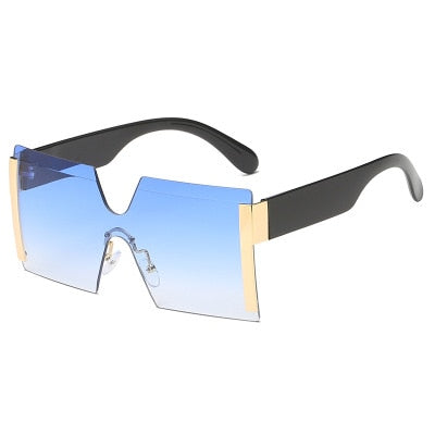 #added collection Fashion Oversized Square Rimless Eyewear