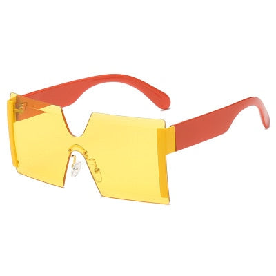#added collection Fashion Oversized Square Rimless Eyewear
