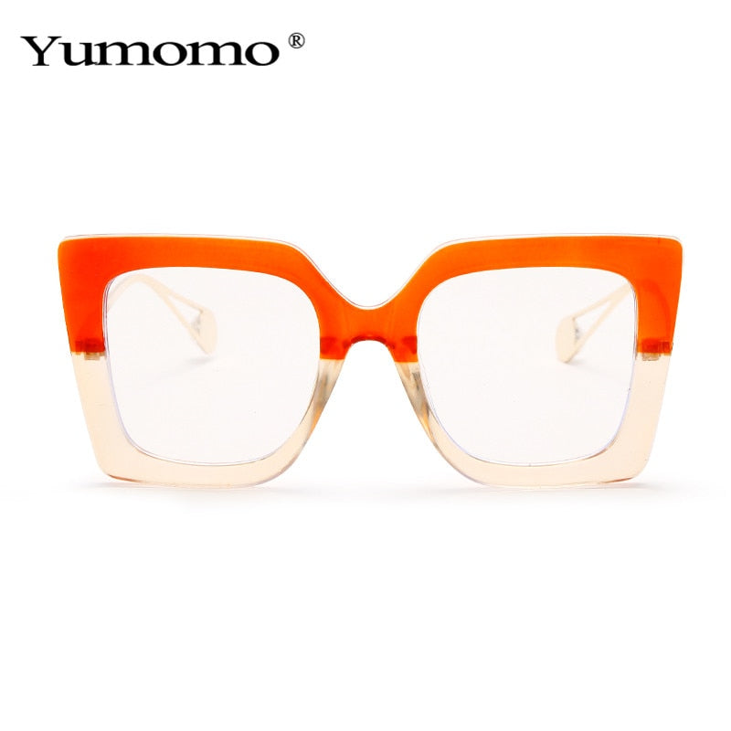 Vintage Transparent Square Eyewear