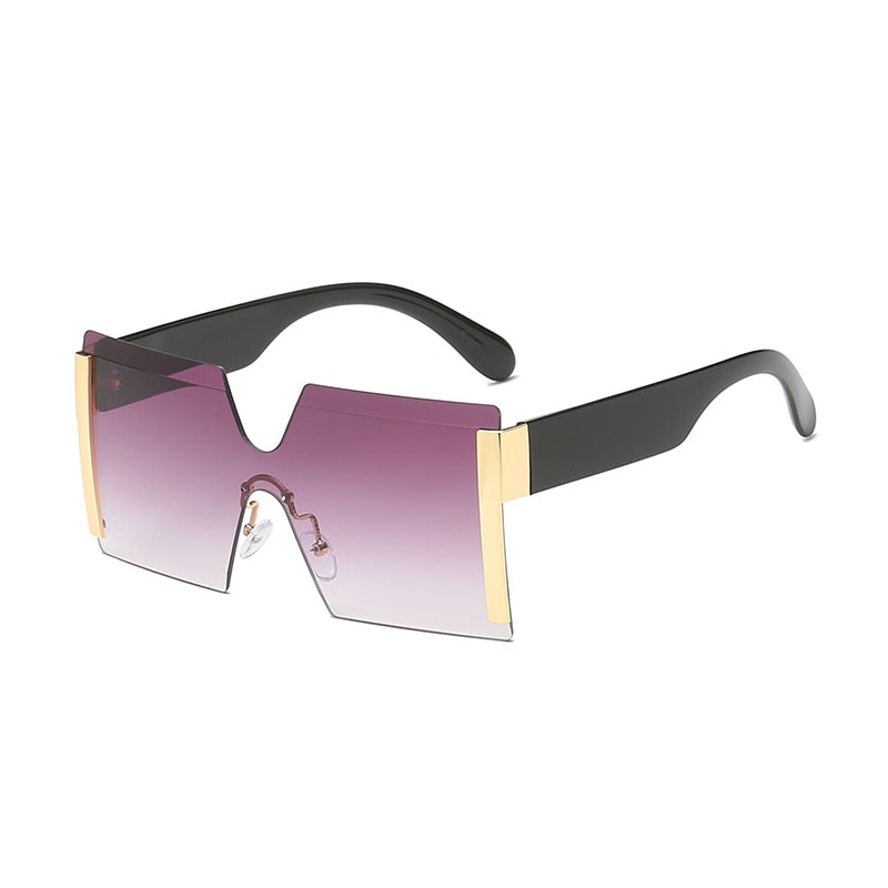 #added collection Fashion Oversized Square Rimless Eyewear
