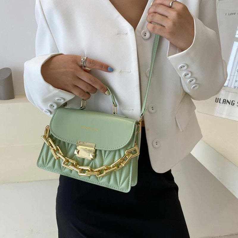 #added collection Leather Flap Crossbody Handbag