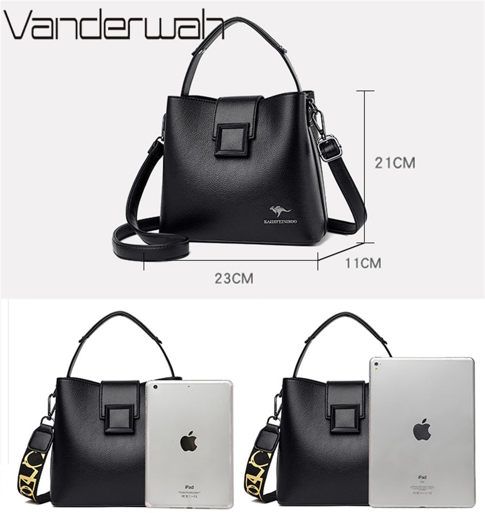 Soft leathers shoulder bag