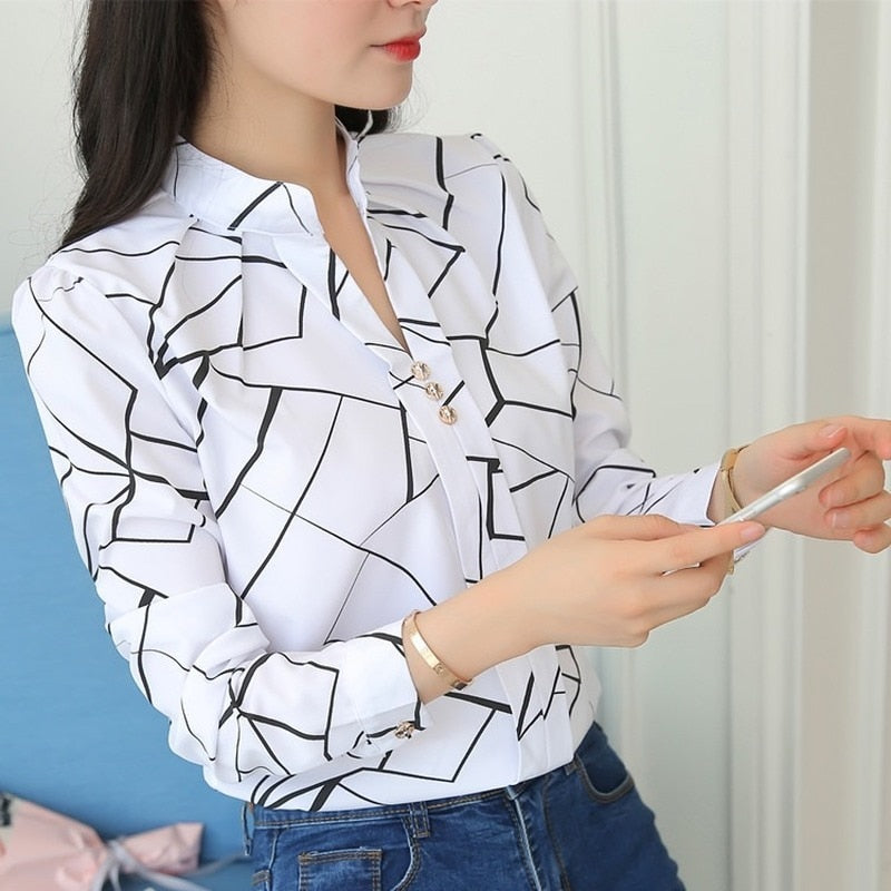 Stripe Print Casual Long Sleeve