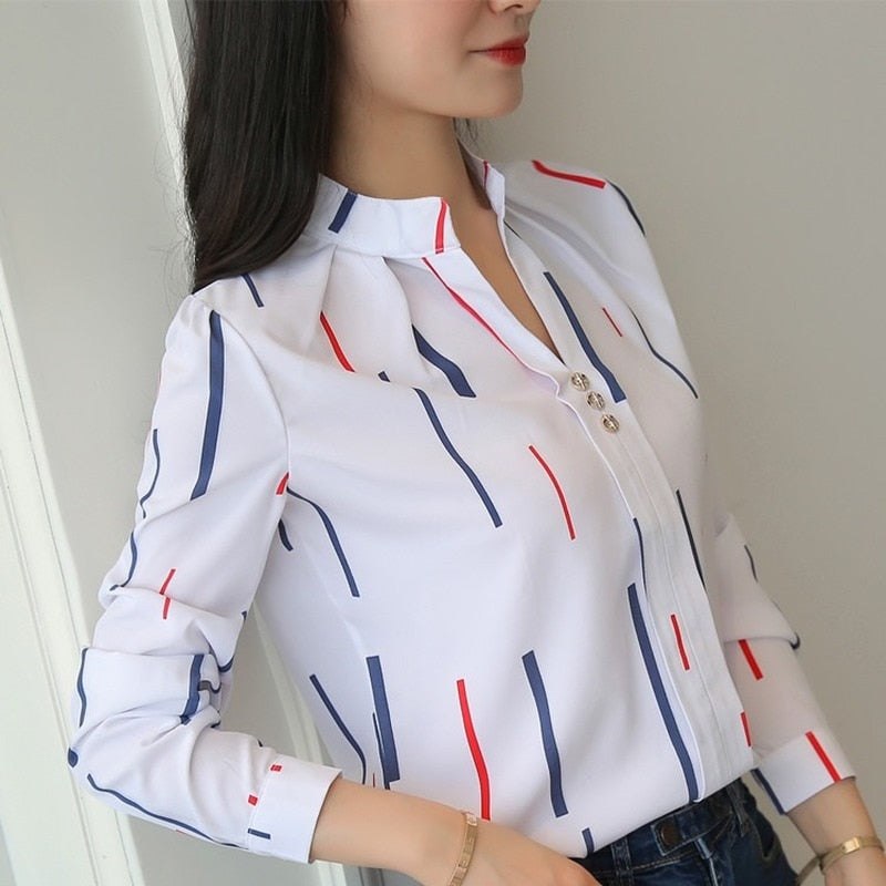 Stripe Print Casual Long Sleeve