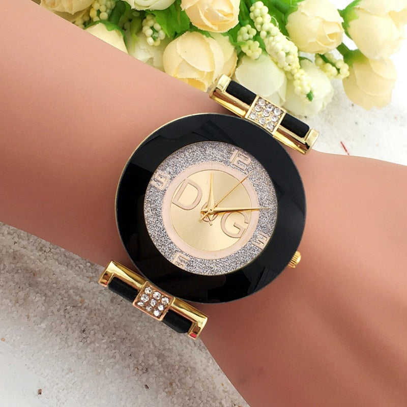#added collection Black White Quartz wrist wear