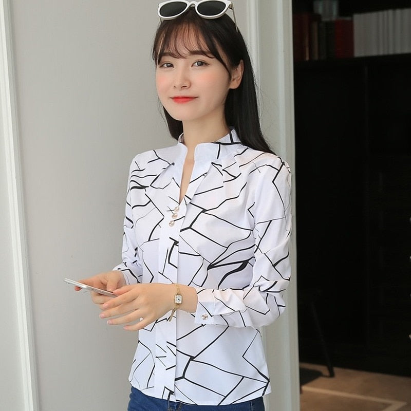 Stripe Print Casual Long Sleeve