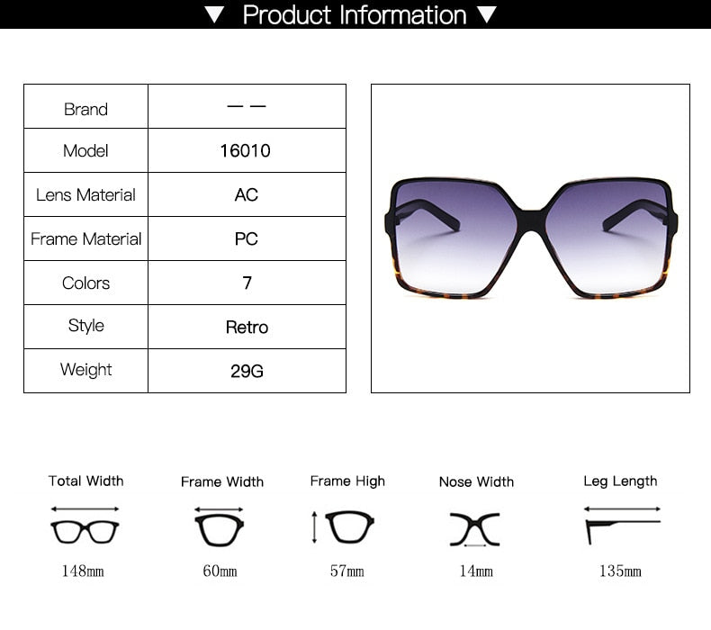 Slick oversized eyewear