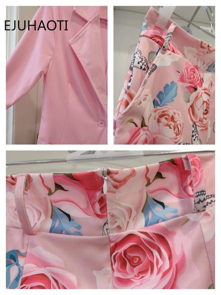 Casual Two Piece Blazer Shorts