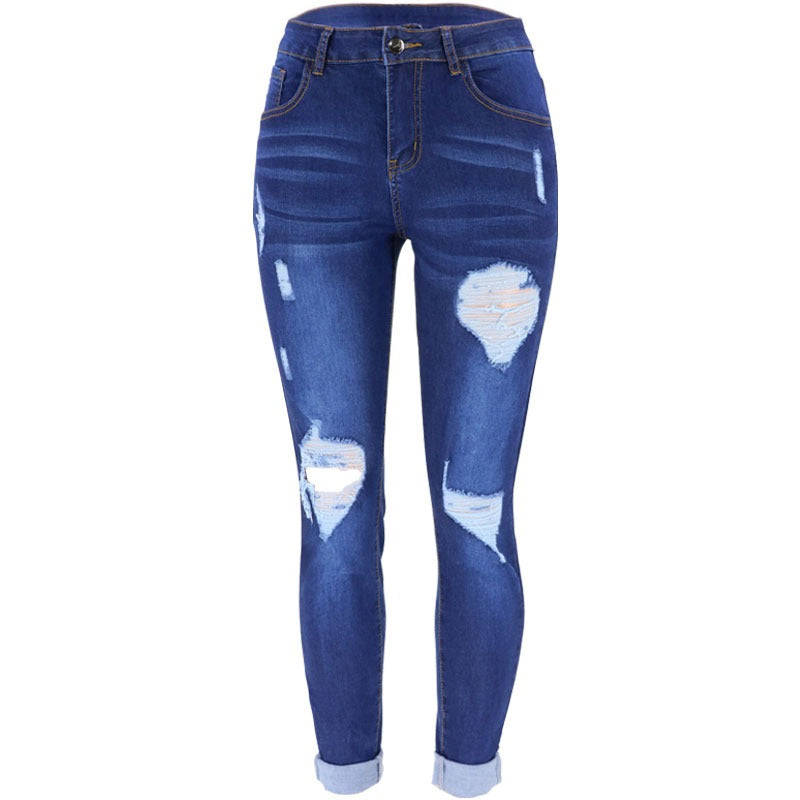 Ripped denim jeans