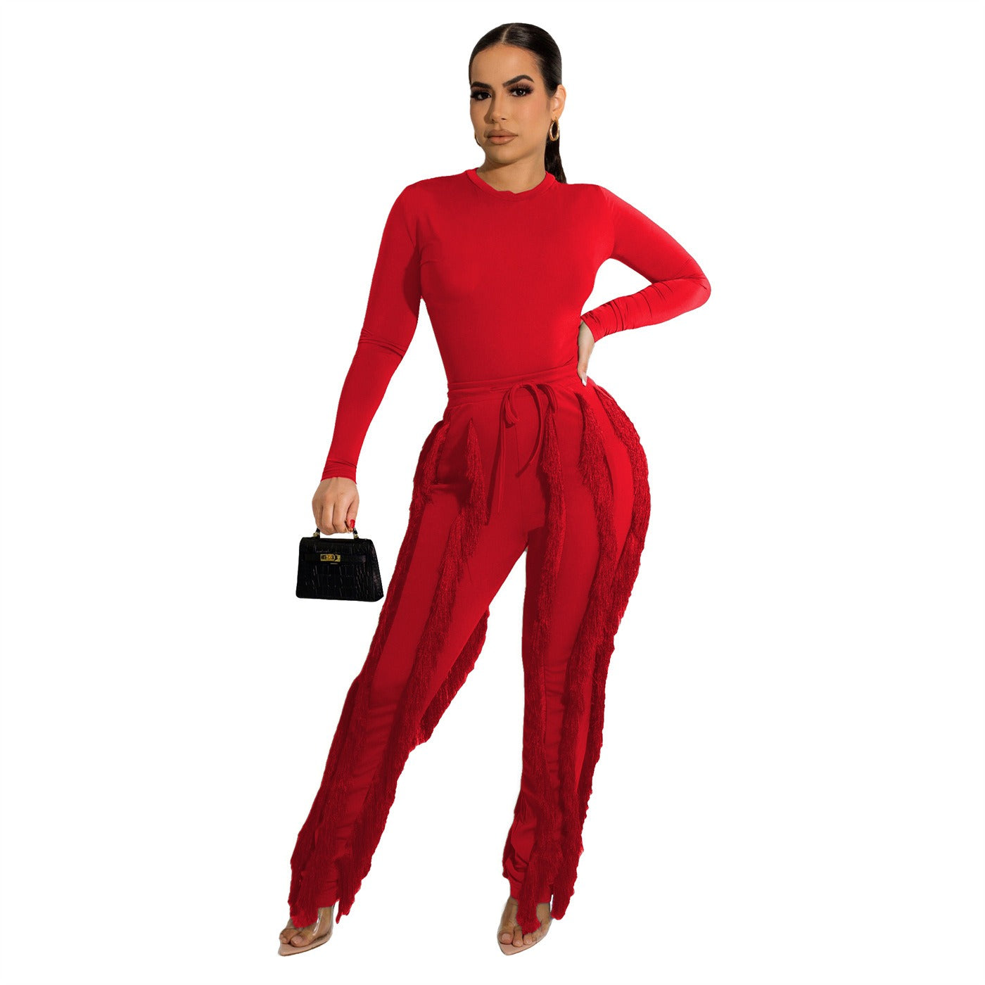 #Amazing Women's Tassel Lace Two Piece