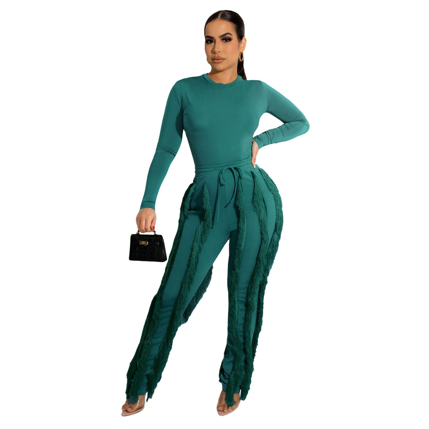 #Amazing Women's Tassel Lace Two Piece