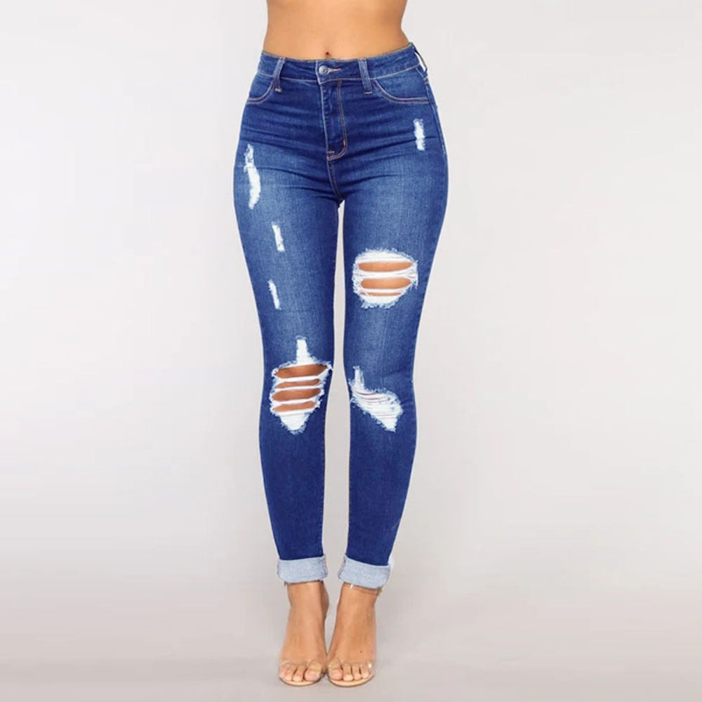Ripped denim jeans