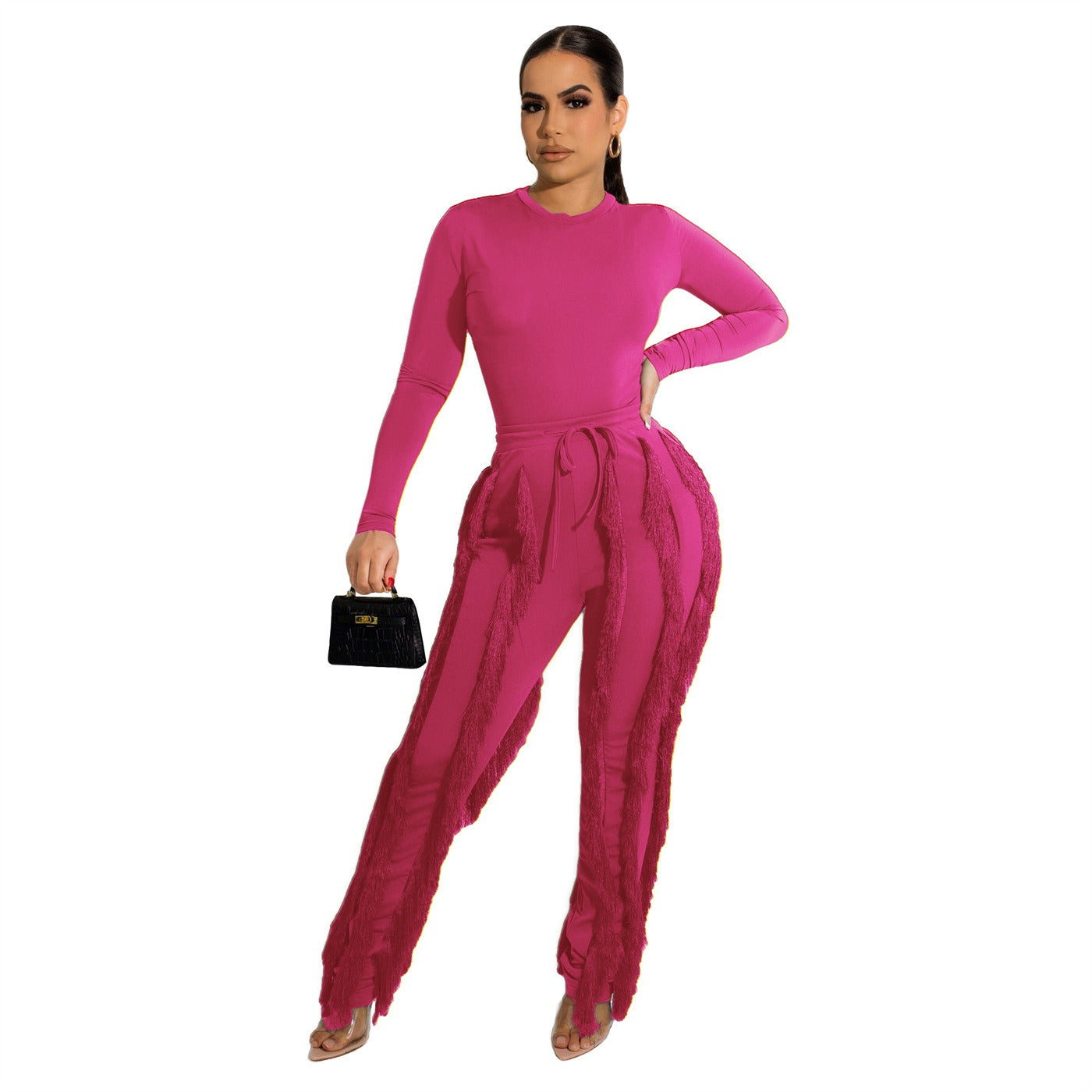 #Amazing Women's Tassel Lace Two Piece