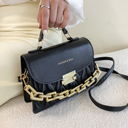 #added collection Leather Flap Crossbody Handbag