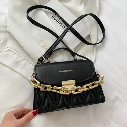 #added collection Leather Flap Crossbody Handbag